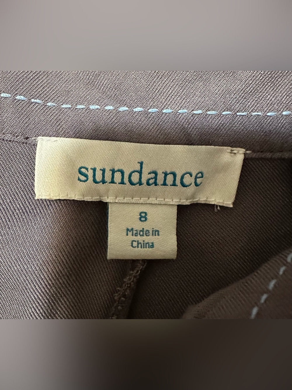 Sundance Gray 100% Rayon Tie Waist Pants Women’s Size 8 Boho Casual Tapered Leg - Picture 9 of 12